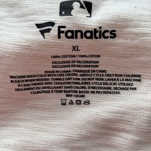 Fanatics Women Shirt Boston Red Sox MLB Stripe Logo Rolled Sleeve Size XL C177 - Picture 7 of 8